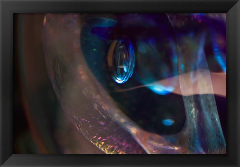 Framed Macro Of Colorful Glass 7 Print