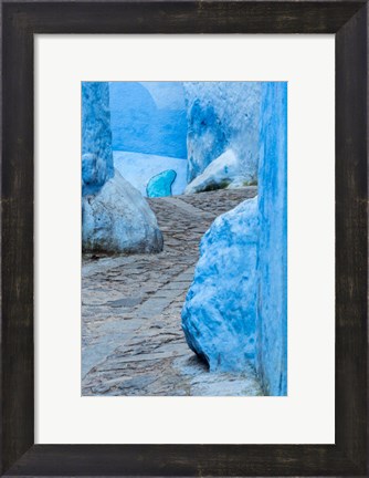 Framed Morocco, Chefchaouen Alley Walkway In Town Print