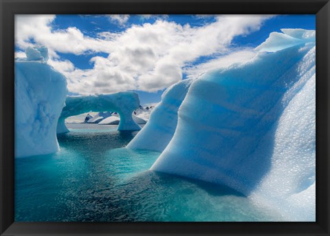 Framed Antarctic Peninsula, Antarctica Errera Channel, Beautiful Iceberg Print