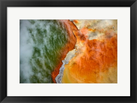 Framed Champagne Pool And Artists Palette, Waiotapu Thermal Reserve, North Island, New Zealand Print