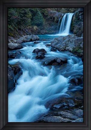 Framed Tawhai Falls, Whakapapanui Stream, Tongariro National Park, New Zealand Print