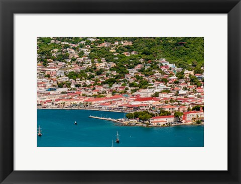 Framed Charlotte Amalie, St Thomas, US Virgin Islands Print