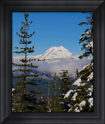 Framed Mount Garibaldi From The Chief Overlook At The Summit Of The Sea To Sky Gondola Print