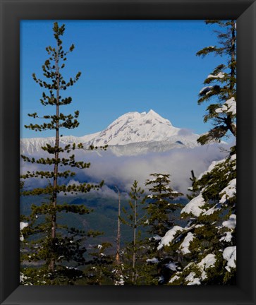 Framed Mount Garibaldi From The Chief Overlook At The Summit Of The Sea To Sky Gondola Print