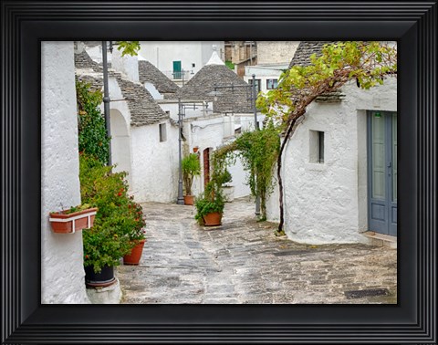 Framed Typical Trulli Houses In Alberobello Print