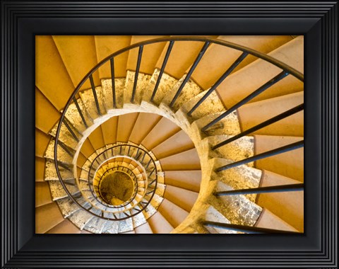 Framed Italy, Lazio, Tivoli, Villa d&#39;Este Spiral Staircase Print
