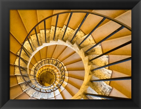 Framed Italy, Lazio, Tivoli, Villa d&#39;Este Spiral Staircase Print