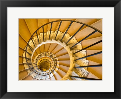 Framed Italy, Lazio, Tivoli, Villa d&#39;Este Spiral Staircase Print