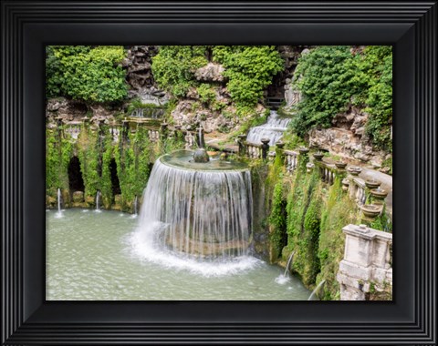 Framed Italy, Lazio, Tivoli, Villa d&#39;Este The Fontana Dell&#39;ovato Print