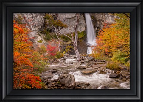 Framed Argentina, Patagonia Waterfall Print