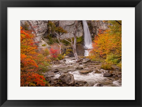 Framed Argentina, Patagonia Waterfall Print