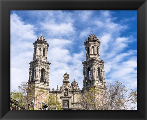 Framed San Hipolito Church, Mexico City Print