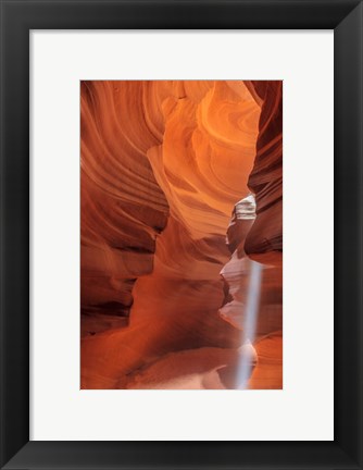 Framed Sunbeam In Upper Antelope Canyon Near Page, Arizona, USA Print