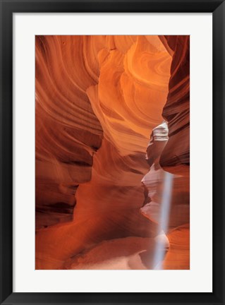 Framed Sunbeam In Upper Antelope Canyon Near Page, Arizona, USA Print