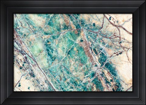 Framed California Detail Of Cut Slab Of Marble Rock Print