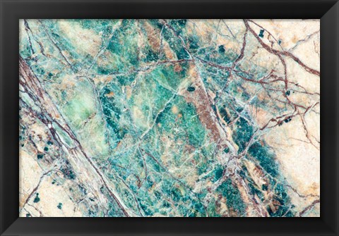 Framed California Detail Of Cut Slab Of Marble Rock Print