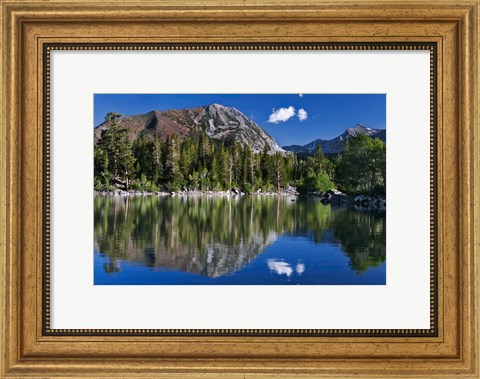 Framed California Reflections In Sherwin Lake Print