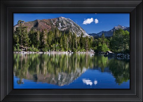 Framed California Reflections In Sherwin Lake Print