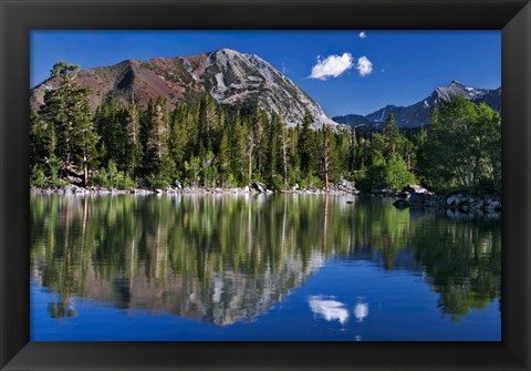 Framed California Reflections In Sherwin Lake Print