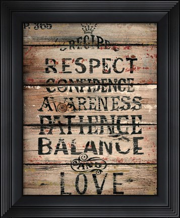 Framed Life Recipe Print
