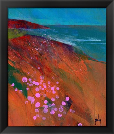 Framed Sea Pinks Print