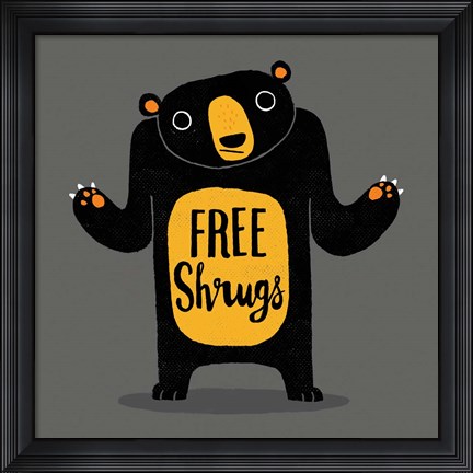 Framed Free Shrugs Print