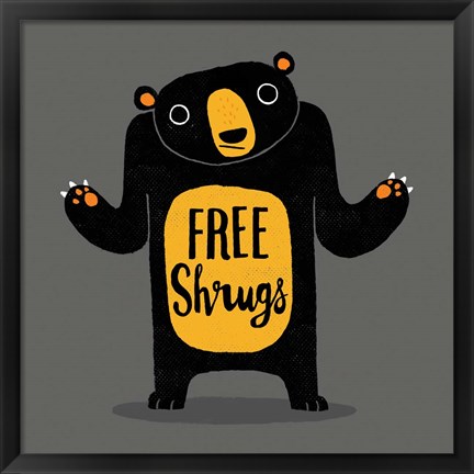 Framed Free Shrugs Print