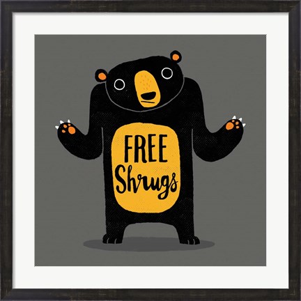 Framed Free Shrugs Print