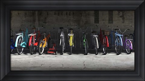 Framed Bike Rack Print