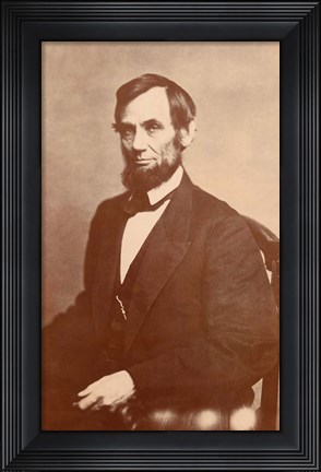 Framed Abraham Lincoln, 1861 Print