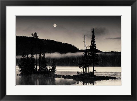 Framed Full Moon At Waldo Print