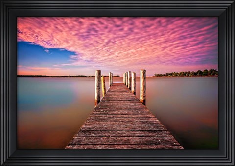 Framed Pink Pier Print