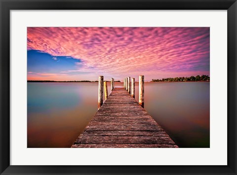 Framed Pink Pier Print