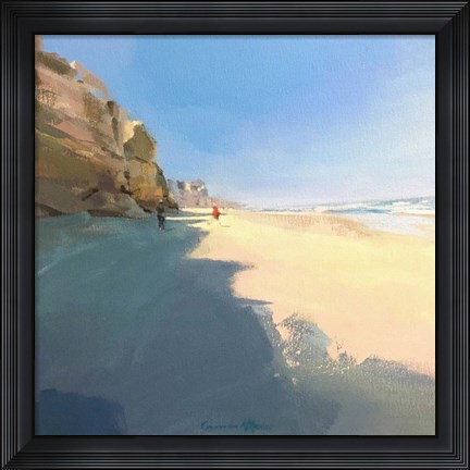 Framed Obidos Beach Print