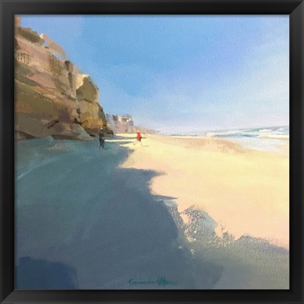 Framed Obidos Beach Print