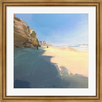 Framed Obidos Beach Print