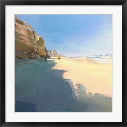 Framed Obidos Beach Print