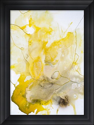 Framed Yellow Line Print