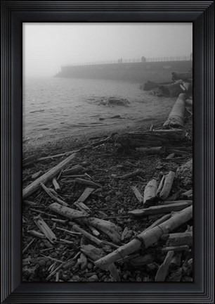 Framed Breakwater Fog (Victoria) Print