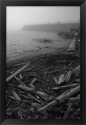 Framed Breakwater Fog (Victoria) Print