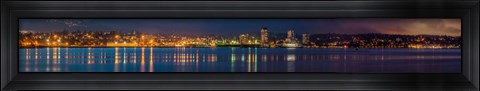 Framed Nanaimo Night Panorama Print