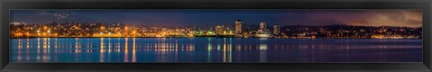 Framed Nanaimo Night Panorama Print