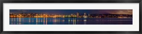 Framed Nanaimo Night Panorama Print