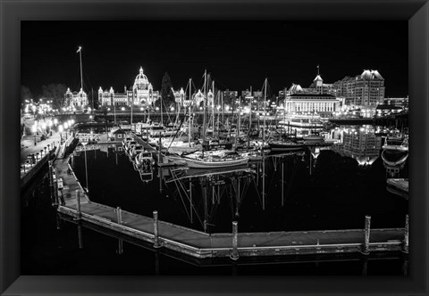 Framed Victoria Inner Harbour Print