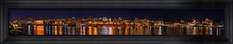 Framed Victoria Night Panorama Print