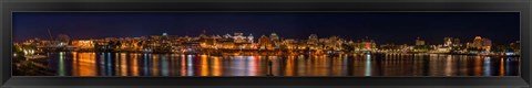 Framed Victoria Night Panorama Print