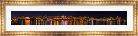 Framed Victoria Night Panorama Print