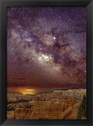 Framed Milky Way over Bryce Canyon Print