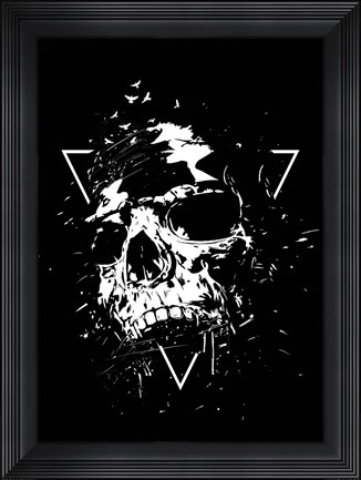 Framed Skull X BW Print
