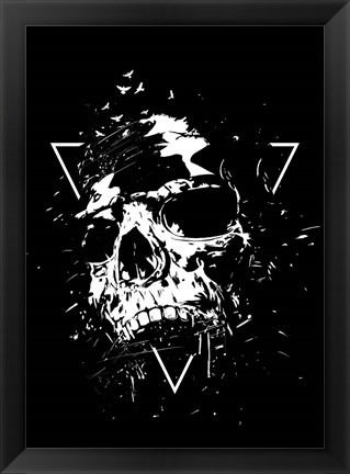 Framed Skull X BW Print